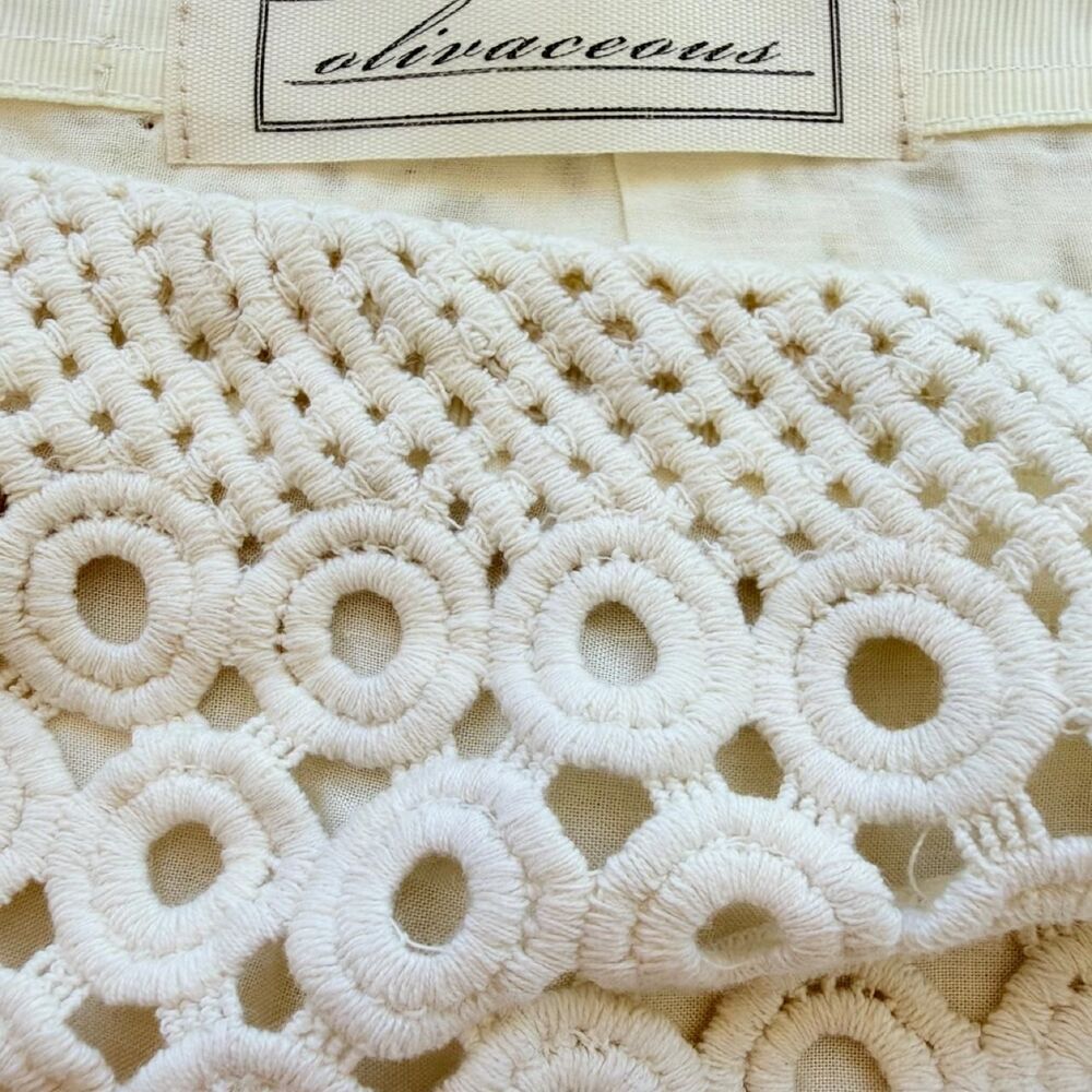 OLIVACEOUS Cream Crochet Mini Skirt - Size M - Picture 4 of 7